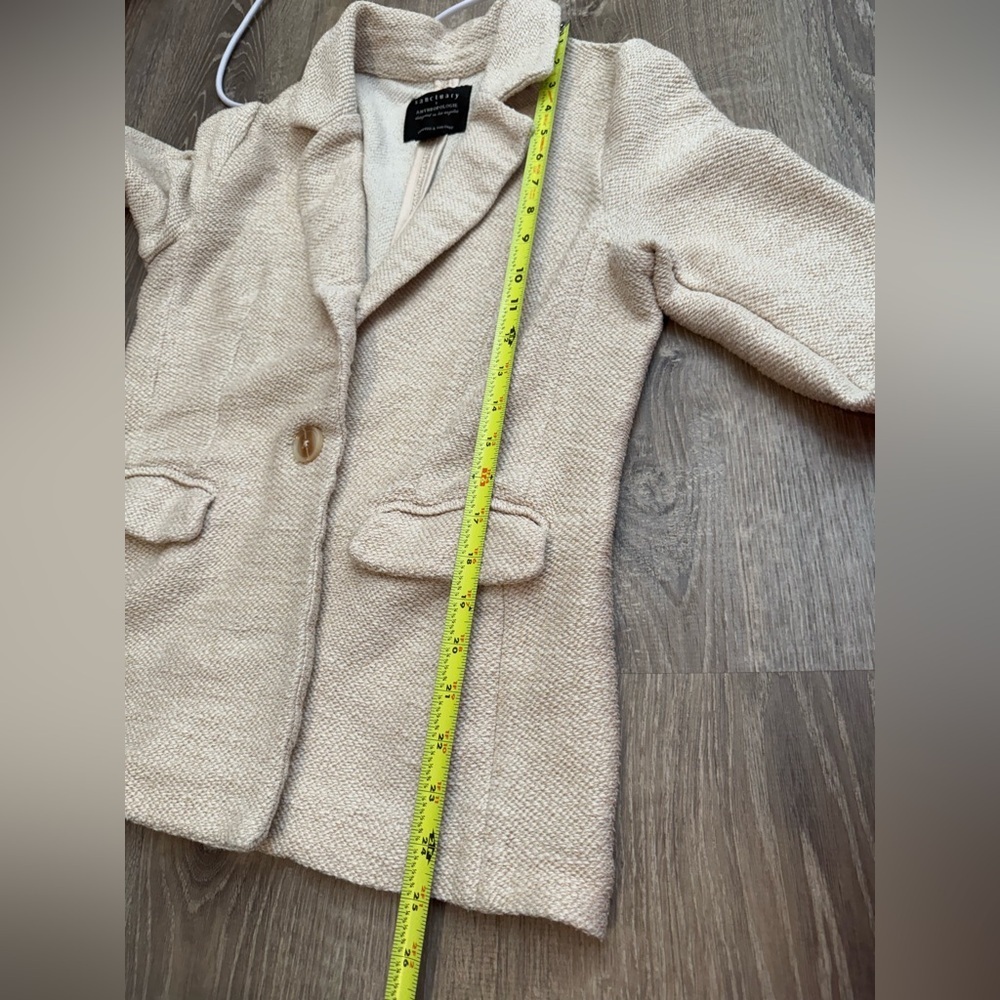 ANTHROPOLOGIE X SANCTUARY Bryce Knit Blazer Beige Neutral XS - Picture 9 of 11